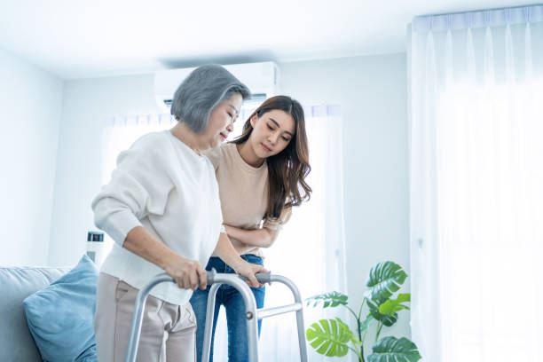 Patient care attendant assisting at home